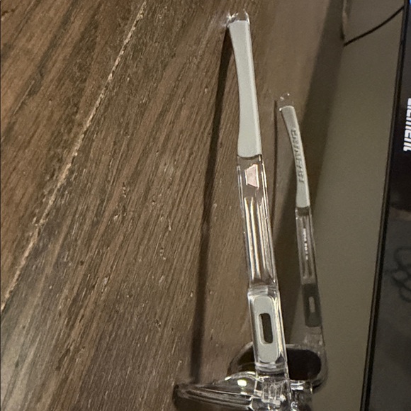 Oakley Transparent Frame Sunglasses with Purple Lenses - Picture 9 of 10